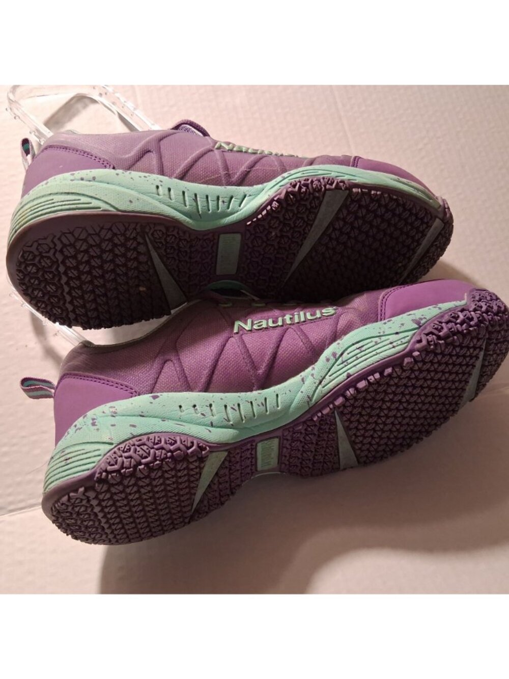 Nautilus Womens Safety Toe Athletic Shoes Purple & Mint N2157 Size 9W - Picture 3 of 9